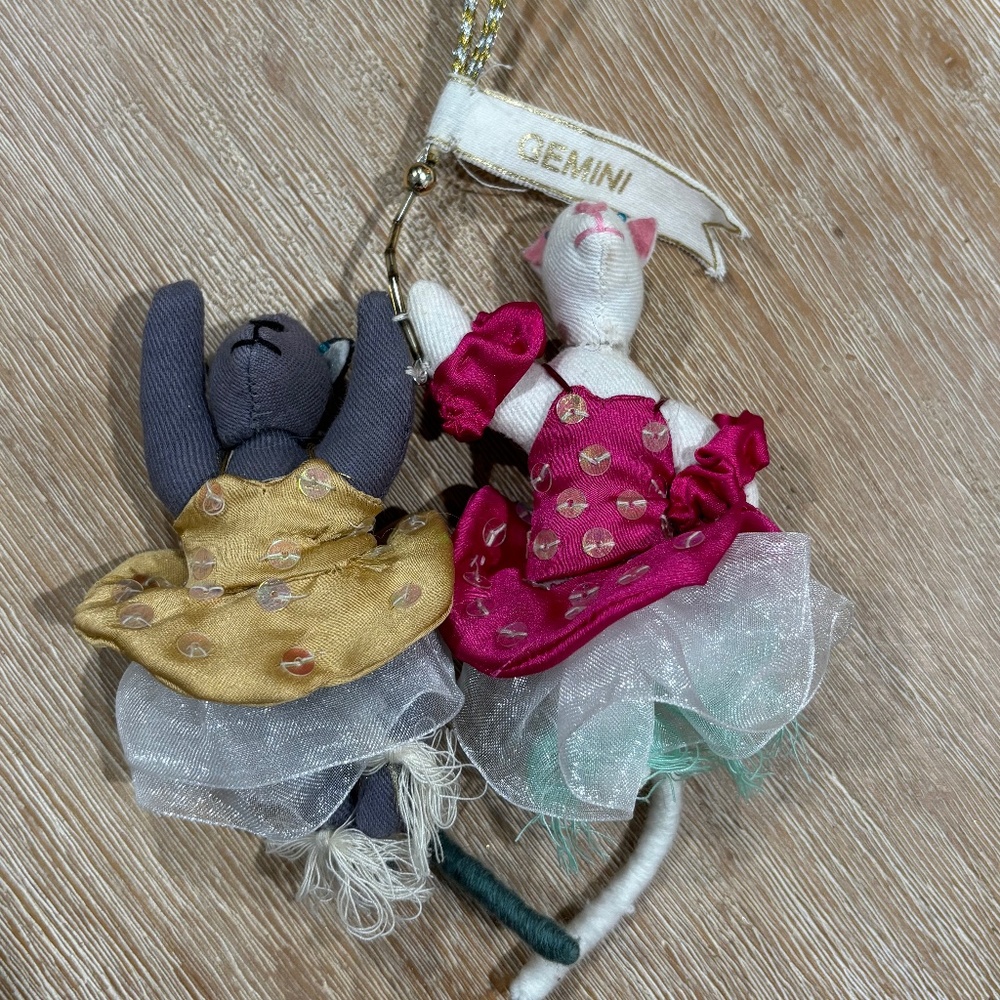 Anthropologie Zodiac Gemini Mice Twins Christmas Ornament - Picture 3 of 7